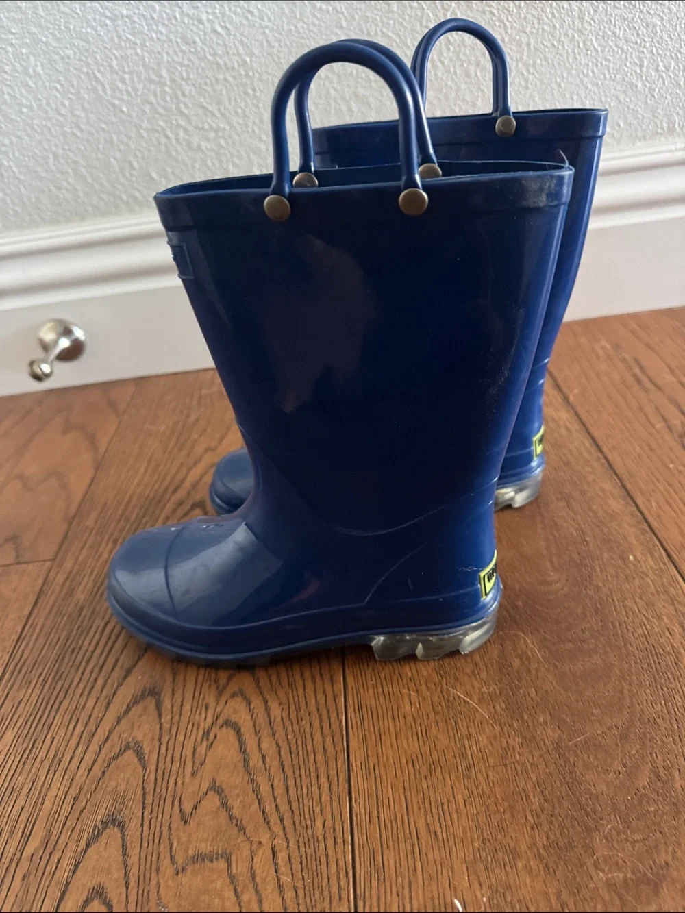 Western Chief Kids Blue Rain Boots with Pull Handles